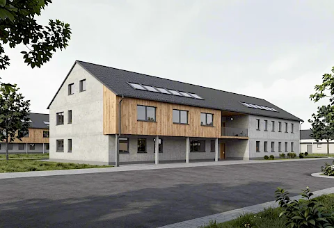 Bildungscampus Lechhausen – Sichtbeton und Lärchenholz, Sheddach